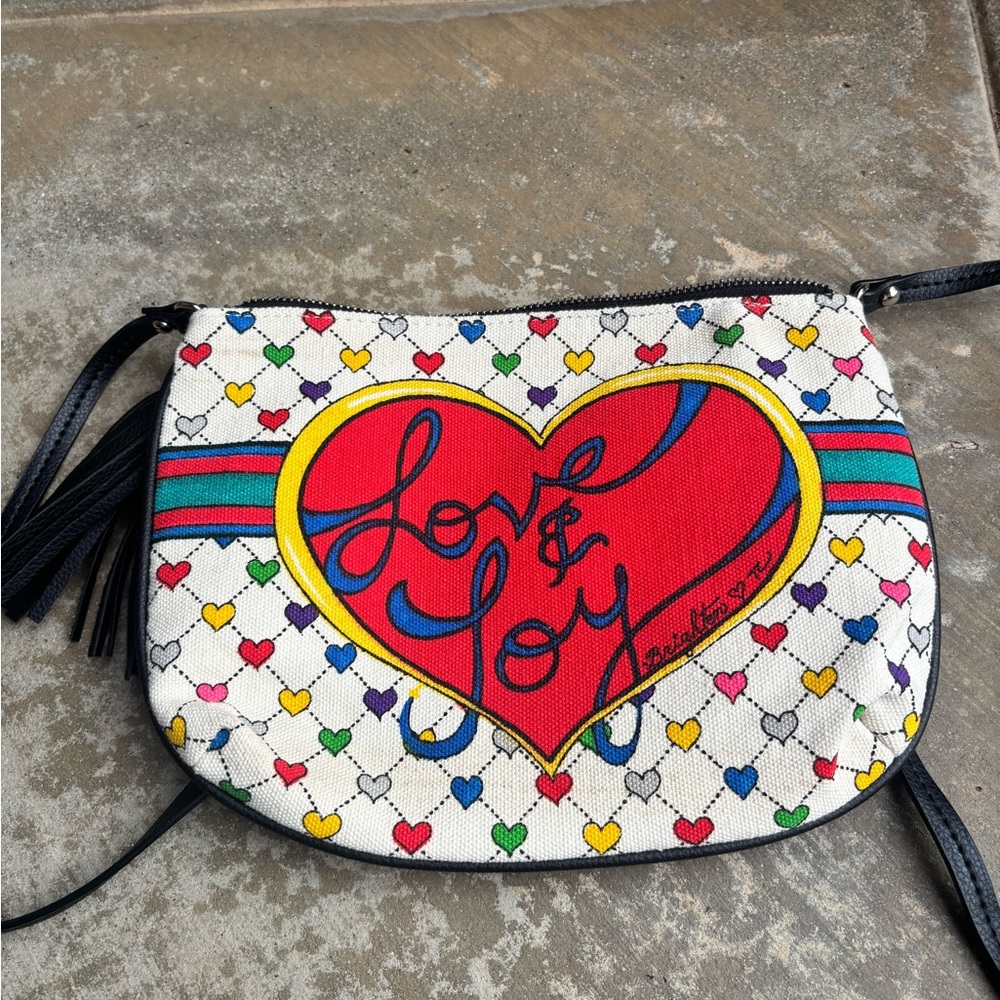 Brighton Red and Multicolor Heart Crossbody Bag, Love & Joy